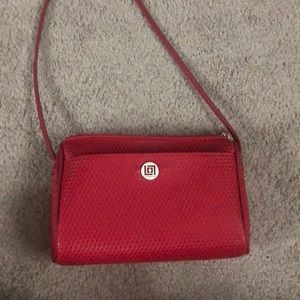 Red leather purse